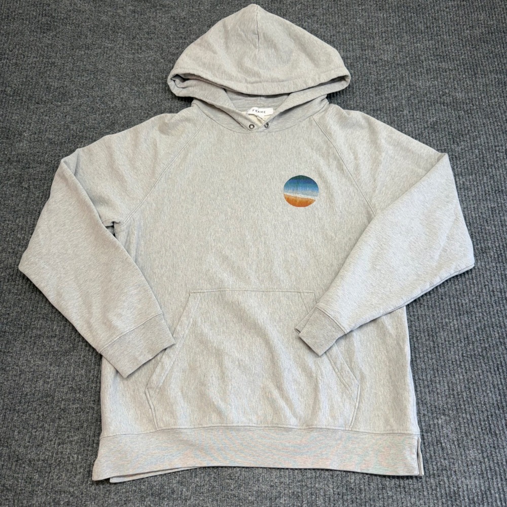 FRAME Men's Slim XL Graphic Hoodie Cotton Circular Landscape Pullover Sweatshirt